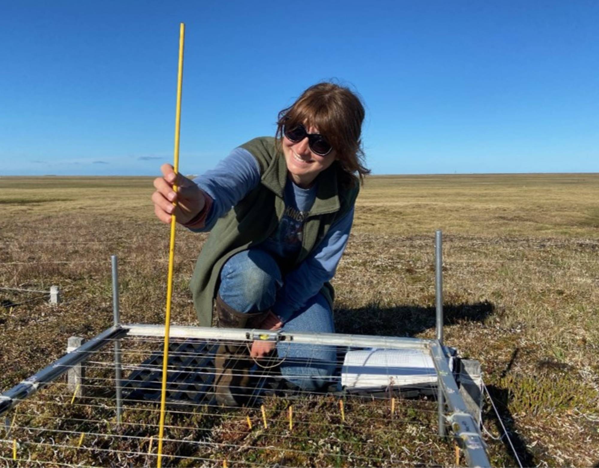 Emma smiles though the pain while pointframing